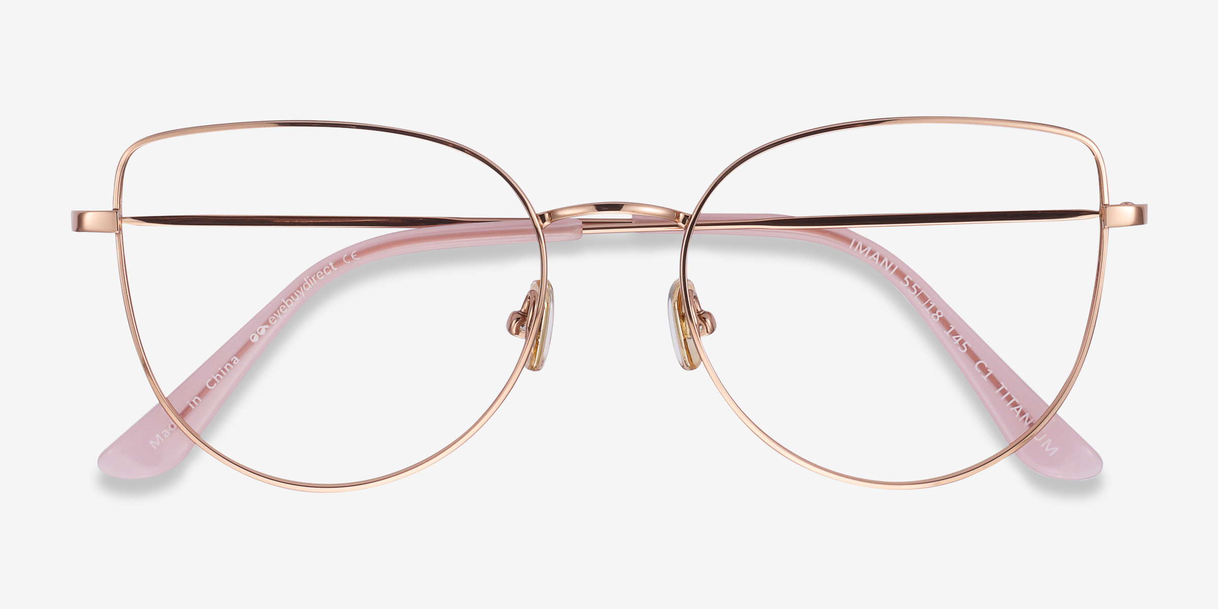 Imani Cat Eye Rose Gold Glasses For Women Eyebuydirect Canada 5850