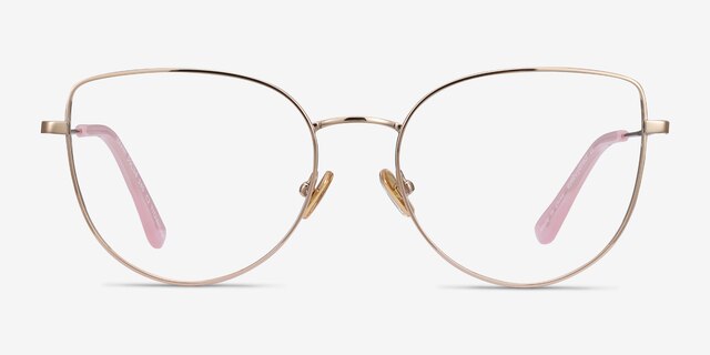 Imani Gold TitaniumEyeglass Frames from EyeBuyDirect, Front View