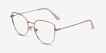 Imani Gold TitaniumEyeglass Frames from EyeBuyDirect, Angle View