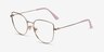 Imani Gold TitaniumEyeglass Frames from EyeBuyDirect, Angle View
