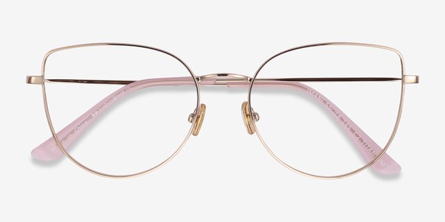 Imani Gold TitaniumEyeglass Frames from EyeBuyDirect, Closed View