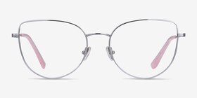 Imani Argenté Titanium Montures de lunettes de vue d'EyeBuyDirect, Vue de Face