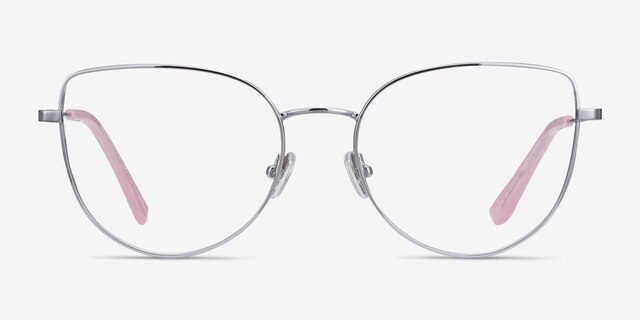 Imani Silver TitaniumEyeglass Frames from EyeBuyDirect, Front View