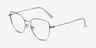 Imani Silver TitaniumEyeglass Frames from EyeBuyDirect, Angle View