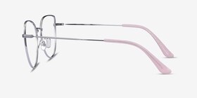 Imani Argenté Titanium Montures de lunettes de vue d'EyeBuyDirect, Vue de Côté