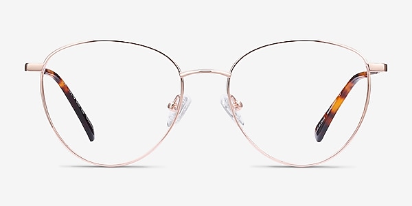 Lila Or rose Titane Montures de lunettes de vue
