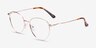 Lila Rose Gold TitaniumEyeglass Frames from EyeBuyDirect, Angle View