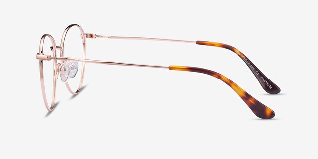 Lila Rose Gold TitaniumEyeglass Frames from EyeBuyDirect, Side View