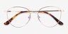 Lila Rose Gold TitaniumEyeglass Frames from EyeBuyDirect, Closed View