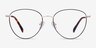 Lila Black & Gold TitaniumEyeglass Frames from EyeBuyDirect, Front View