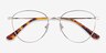 Lila Silver TitaniumEyeglass Frames from EyeBuyDirect, Closed View