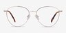 Lila Gold TitaniumEyeglass Frames from EyeBuyDirect, Front View