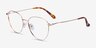 Lila Gold TitaniumEyeglass Frames from EyeBuyDirect, Angle View