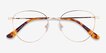 Lila Gold TitaniumEyeglass Frames from EyeBuyDirect, Closed View