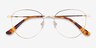 Lila Gold TitaniumEyeglass Frames from EyeBuyDirect, Closed View