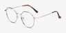 Julia Black & Gold TitaniumEyeglass Frames from EyeBuyDirect, Angle View