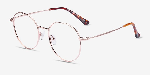 Julia Or rose TitaniumMontures de lunettes de vue d'EyeBuyDirect, Vue d'Angle