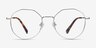 Julia Silver TitaniumEyeglass Frames from EyeBuyDirect, Front View
