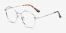Julia Silver TitaniumEyeglass Frames from EyeBuyDirect, Angle View