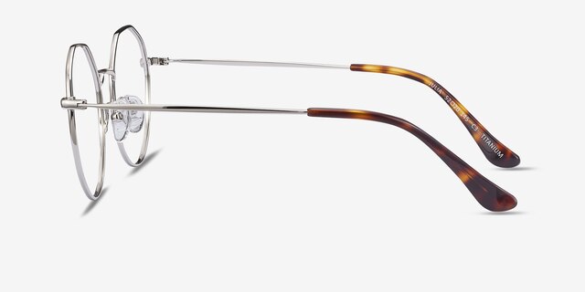 Julia Silver TitaniumEyeglass Frames from EyeBuyDirect, Side View