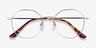 Julia Silver TitaniumEyeglass Frames from EyeBuyDirect, Closed View