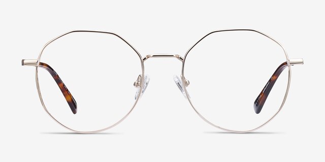Julia Gold TitaniumEyeglass Frames from EyeBuyDirect, Front View
