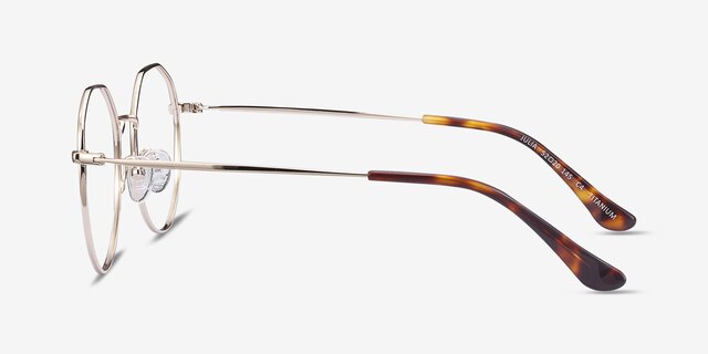 Julia Gold TitaniumEyeglass Frames from EyeBuyDirect, Side View