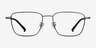 Lorem Black Gunmetal TitaniumEyeglass Frames from EyeBuyDirect, Front View