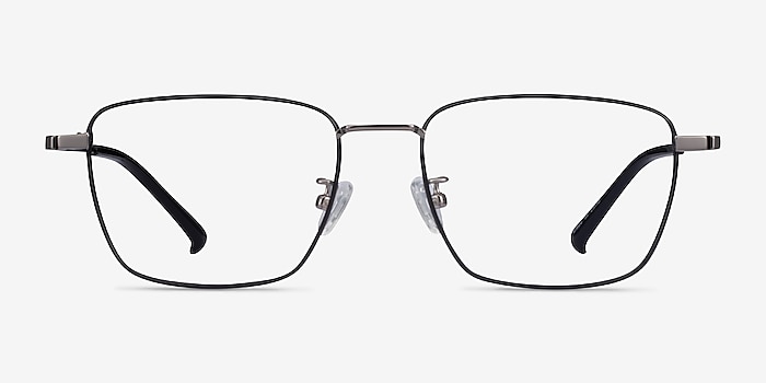 Lorem Black Gunmetal Titanium Eyeglass Frames from EyeBuyDirect