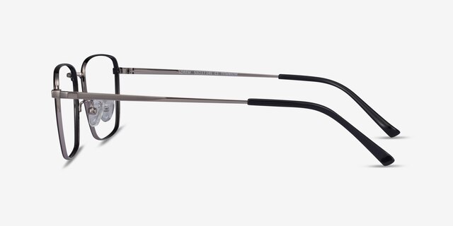 Lorem Black Gunmetal TitaniumEyeglass Frames from EyeBuyDirect, Side View