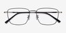 Lorem Black Gunmetal TitaniumEyeglass Frames from EyeBuyDirect, Closed View