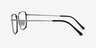 Lorem Black Silver TitaniumEyeglass Frames from EyeBuyDirect, Side View