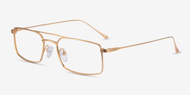 Johnson Gold TitaniumEyeglass Frames from EyeBuyDirect, Angle View