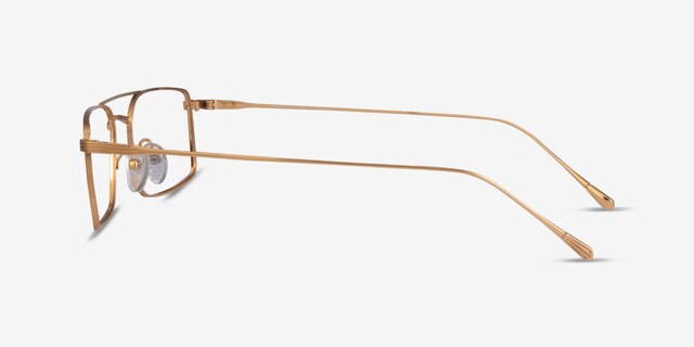 Johnson Gold TitaniumEyeglass Frames from EyeBuyDirect, Side View