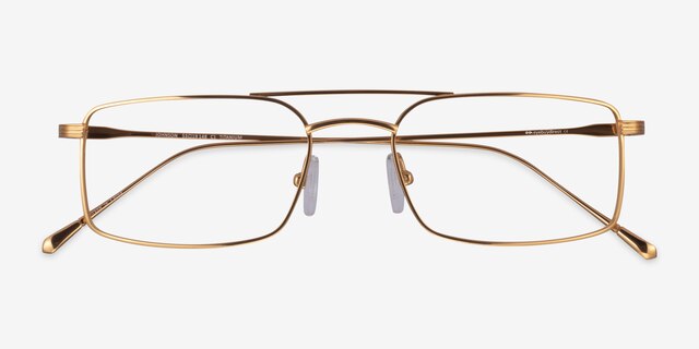 Johnson Gold TitaniumEyeglass Frames from EyeBuyDirect, Closed View