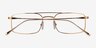 Johnson Gold TitaniumEyeglass Frames from EyeBuyDirect, Closed View