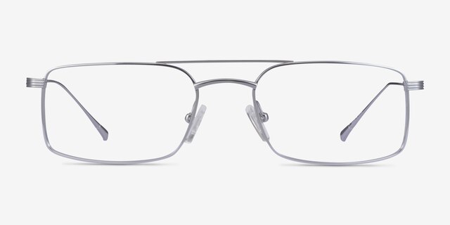 Johnson Silver TitaniumEyeglass Frames from EyeBuyDirect, Front View