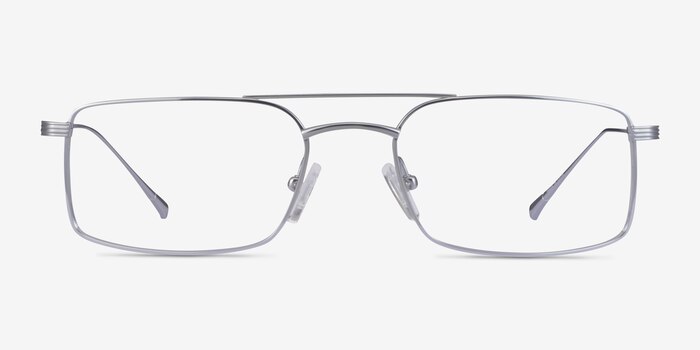 Johnson Silver Titanium Eyeglass Frames from EyeBuyDirect