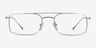 Johnson Silver TitaniumEyeglass Frames from EyeBuyDirect, Front View