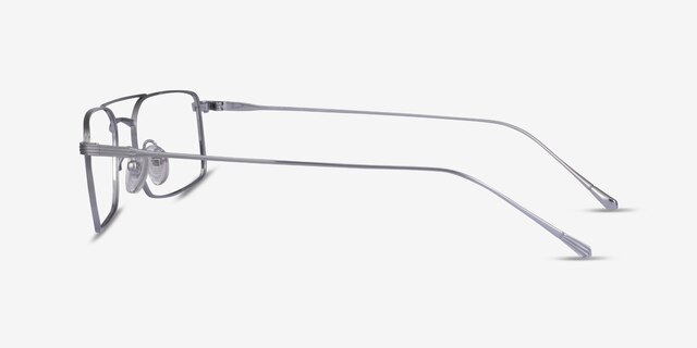 Johnson Silver TitaniumEyeglass Frames from EyeBuyDirect, Side View