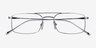 Johnson Silver TitaniumEyeglass Frames from EyeBuyDirect, Closed View