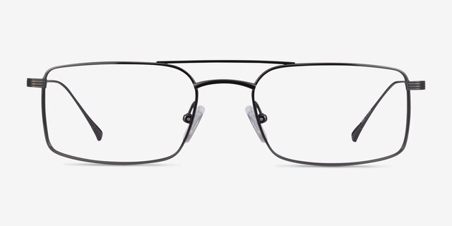 Johnson Dark Gunmetal TitaniumEyeglass Frames from EyeBuyDirect, Front View