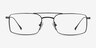 Johnson Dark Gunmetal TitaniumEyeglass Frames from EyeBuyDirect, Front View