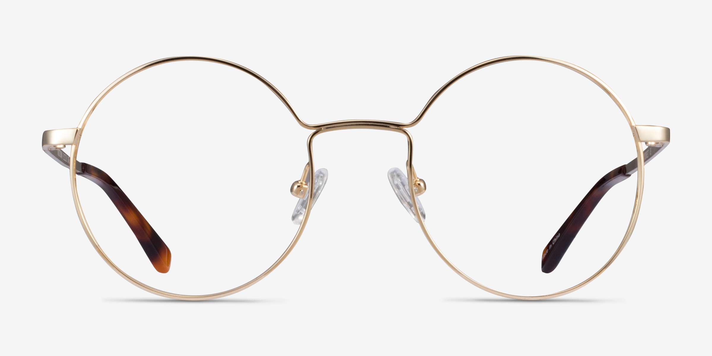 Midtown Visage rond Doré Monture de vue EyeBuyDirect