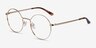 Midtown Gold TitaniumEyeglass Frames from EyeBuyDirect, Angle View