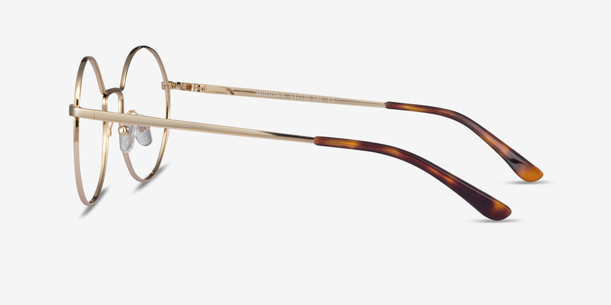 Midtown Round Gold Frame Eyeglasses EyeBuyDirect