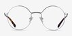 Midtown Silver TitaniumEyeglass Frames from EyeBuyDirect, Front View