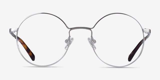 Midtown Silver TitaniumEyeglass Frames from EyeBuyDirect, Front View