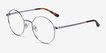 Midtown Silver TitaniumEyeglass Frames from EyeBuyDirect, Angle View