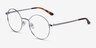 Midtown Silver TitaniumEyeglass Frames from EyeBuyDirect, Angle View